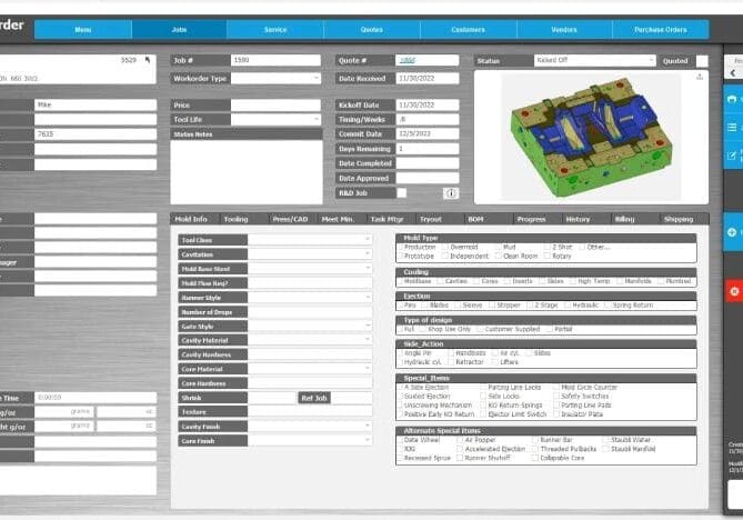 A computer screen with some electronic components on it